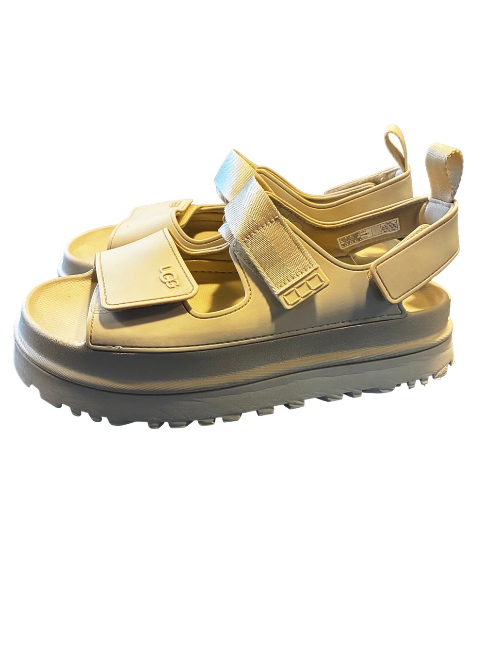 UGG Goldenglow Platform Sandals — Sea Salt Cream — Women’s 12